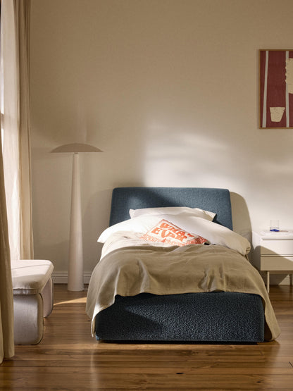 Lux Cloud Single Bouclé Bed with Storage