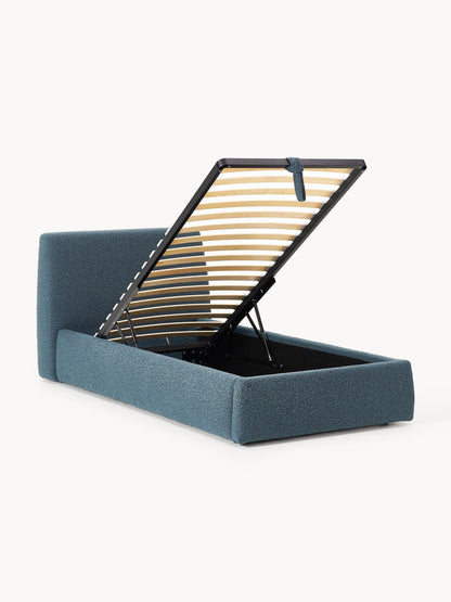 Lux Cloud Single Bouclé Bed with Storage