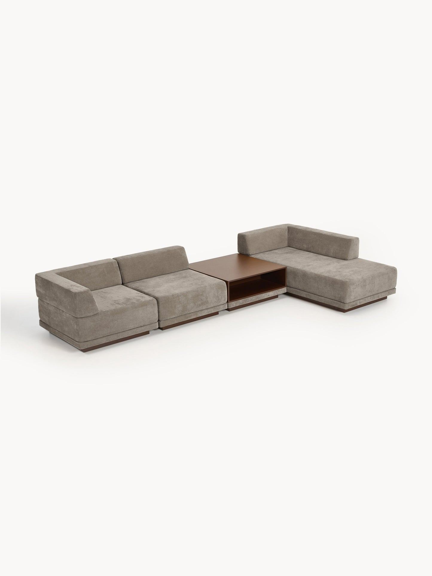Lux Colin Modular Corner Couch (4-Seater) with Coffee Table
