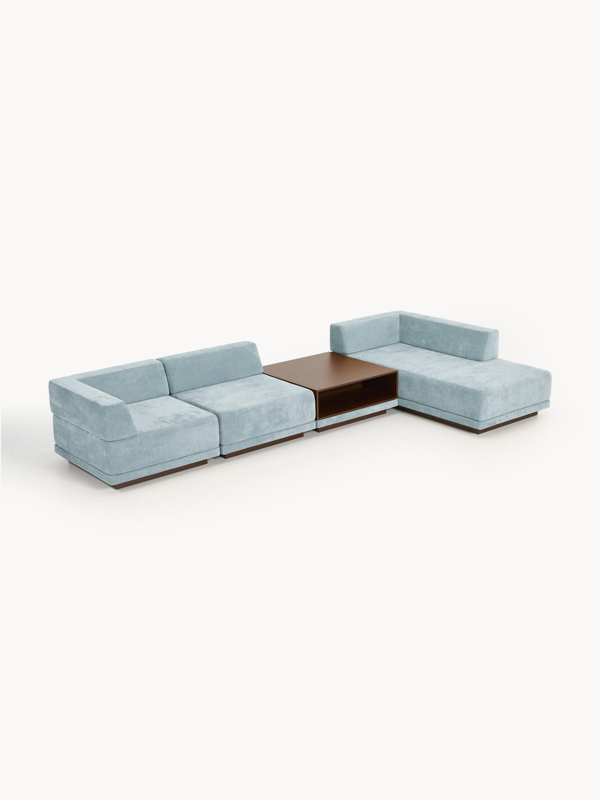 Lux Colin Modular Corner Couch (4-Seater) with Coffee Table