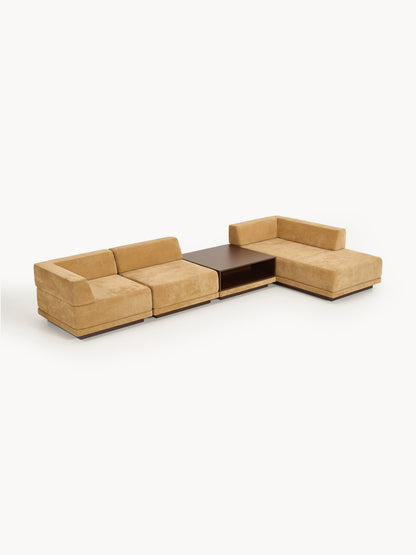 Lux Colin Modular Corner Couch (4-Seater) with Coffee Table