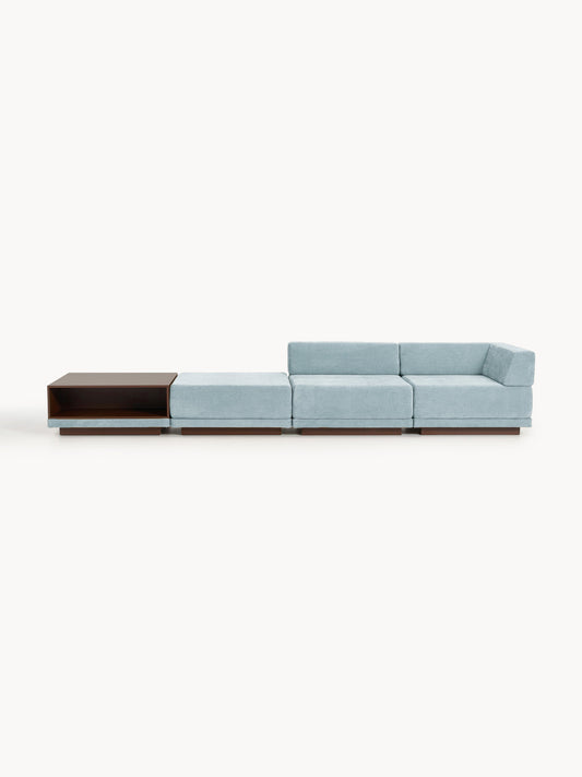 Lux Colin Modular Sofa (4-Seater) with Coffee Table & Footstool