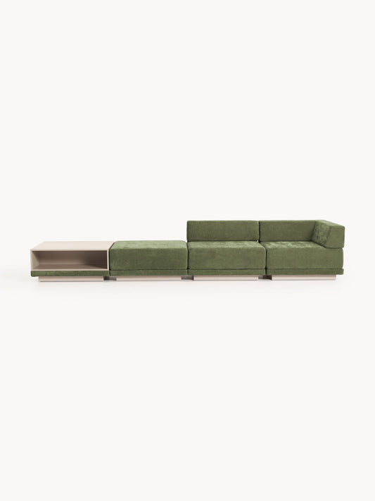 Lux Colin Modular Sofa (4-Seater) with Coffee Table & Footstool
