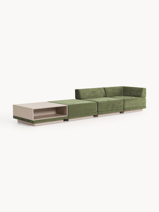 Lux Colin Modular Sofa (4-Seater) with Coffee Table & Footstool