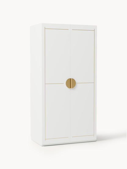 Lux Denise Modular Hinged-Door Wardrobe in Various Sizes, 100 cm Wide