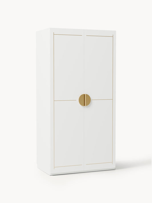 Lux Denise Modular Hinged-Door Wardrobe in Various Sizes, 100 cm Wide