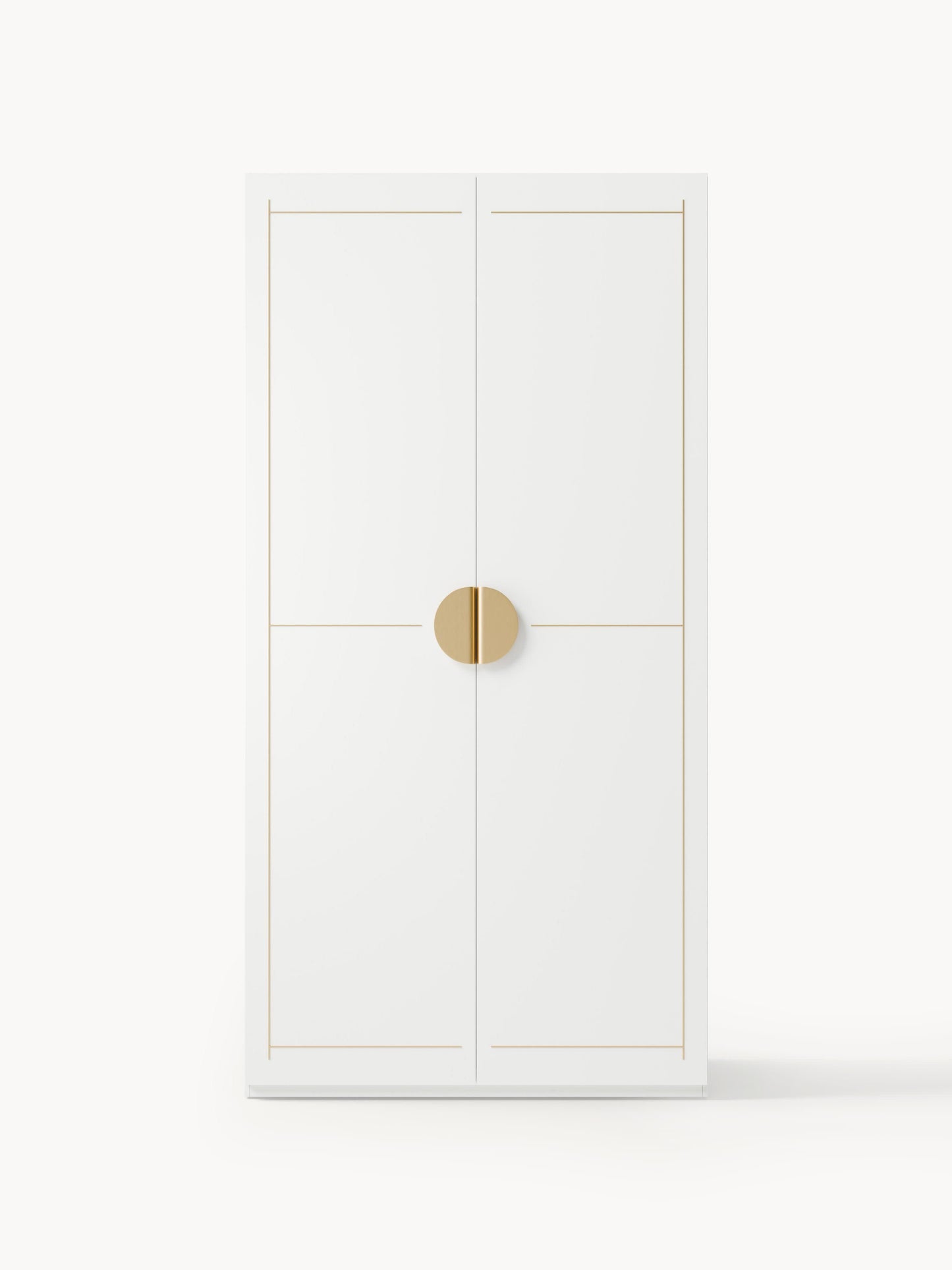 Lux Denise Modular Hinged-Door Wardrobe in Various Sizes, 100 cm Wide
