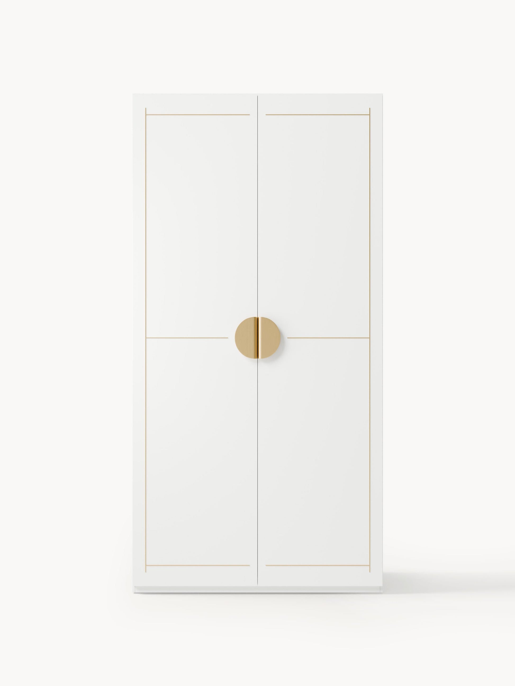Lux Denise Modular Hinged-Door Wardrobe in Various Sizes, 100 cm Wide
