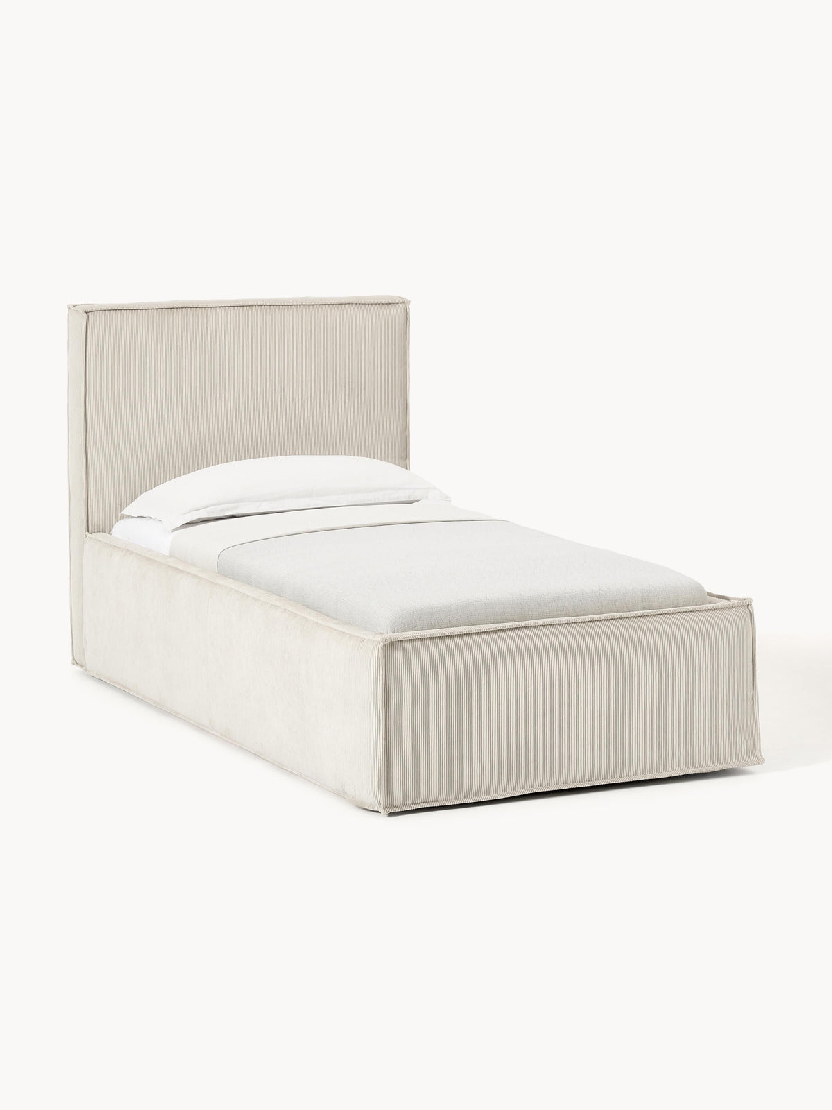 Lux Dream Single Bed, Corduroy, with Storage