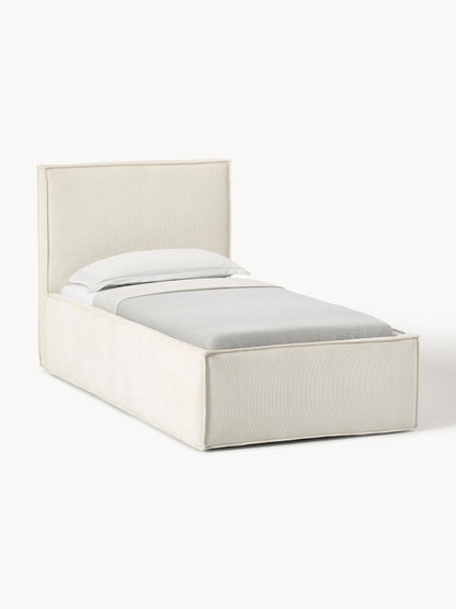 Lux Dream Single Bed, Corduroy, with Storage