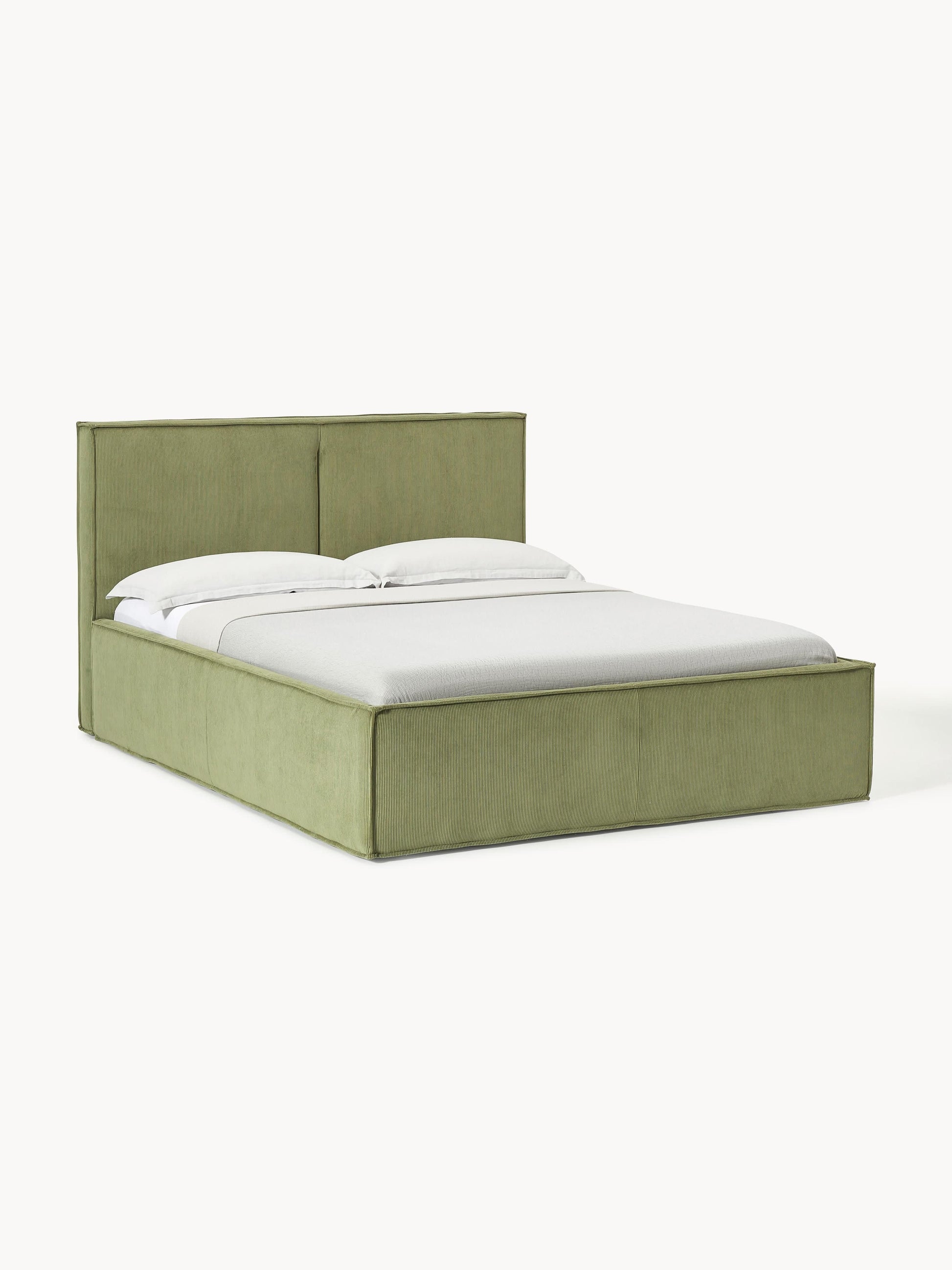 Lux Dream Upholstered Corduroy Bed with Storage