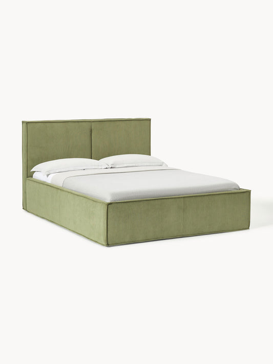 Lux Dream Upholstered Corduroy Bed with Storage