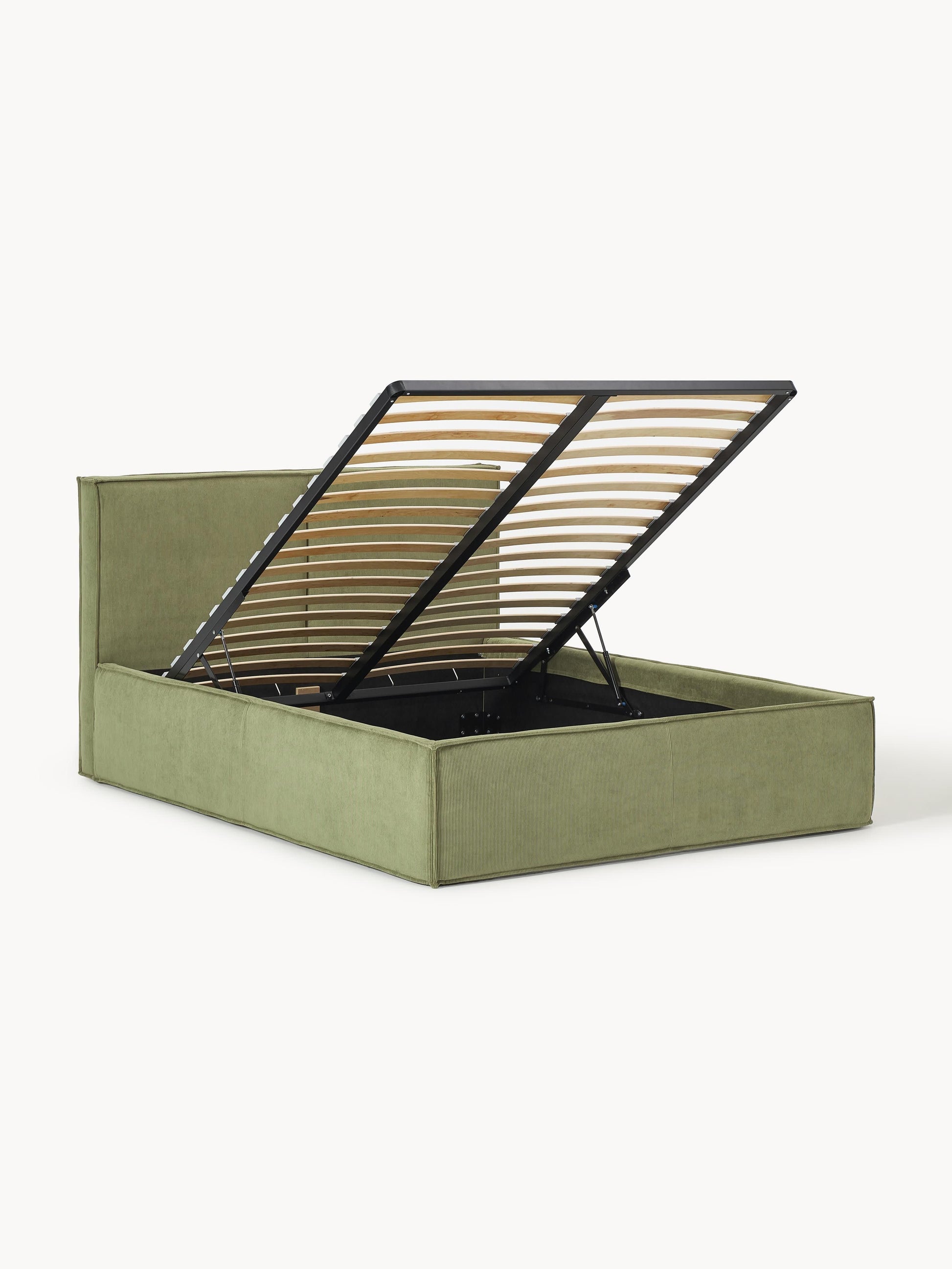 Lux Dream Upholstered Corduroy Bed with Storage