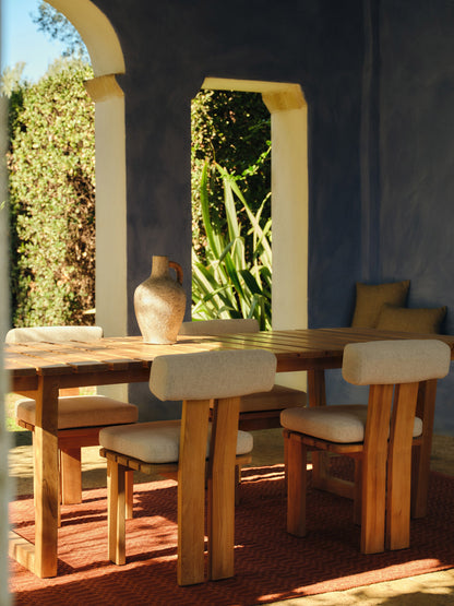 Lux Eiko Teak Wood Table for the Garden, 229 x 100 cm