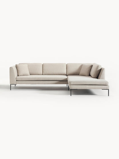 Lux Emma Corner Couch with Metal Legs
