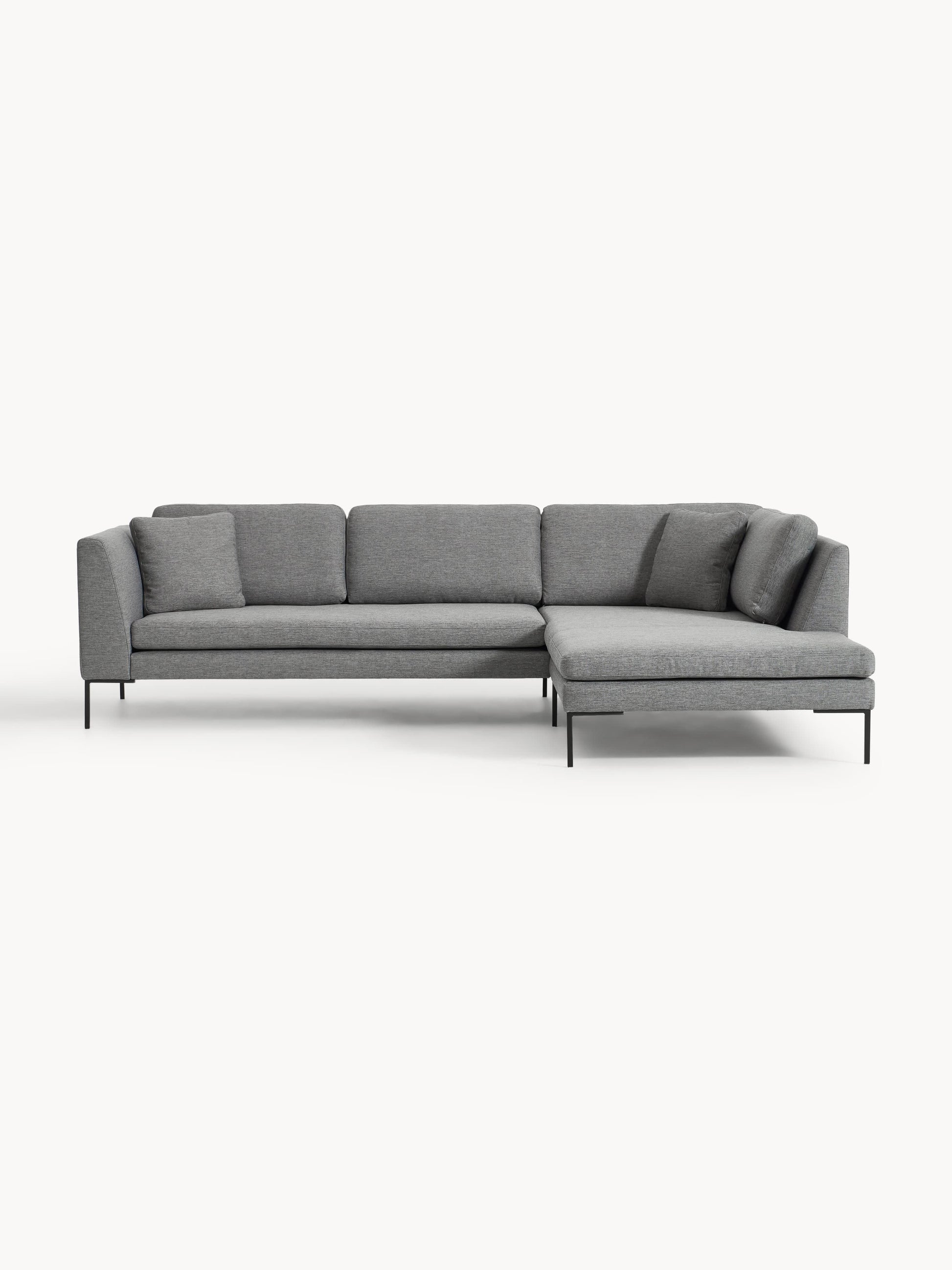 Lux Emma Corner Couch with Metal Legs