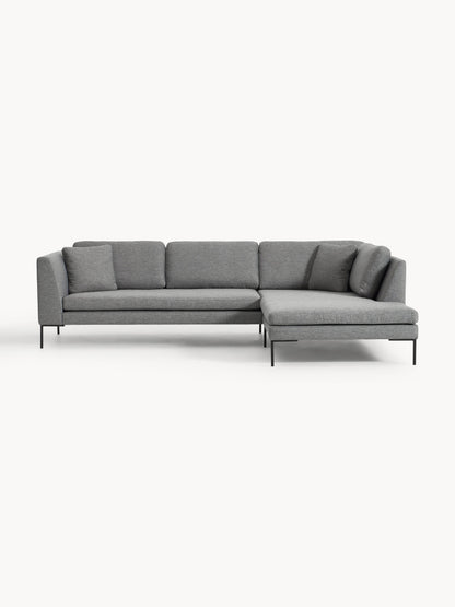 Lux Emma Corner Couch with Metal Legs