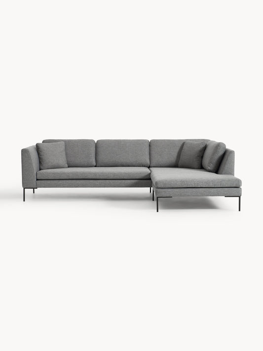Lux Emma Corner Couch with Metal Legs