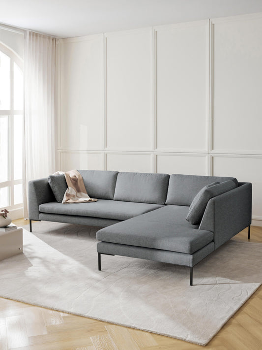Lux Emma Corner Couch with Metal Legs