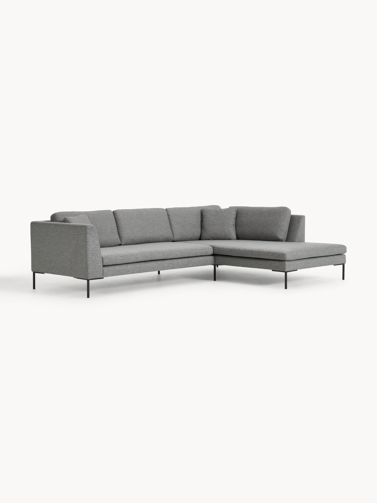 Lux Emma Corner Couch with Metal Legs