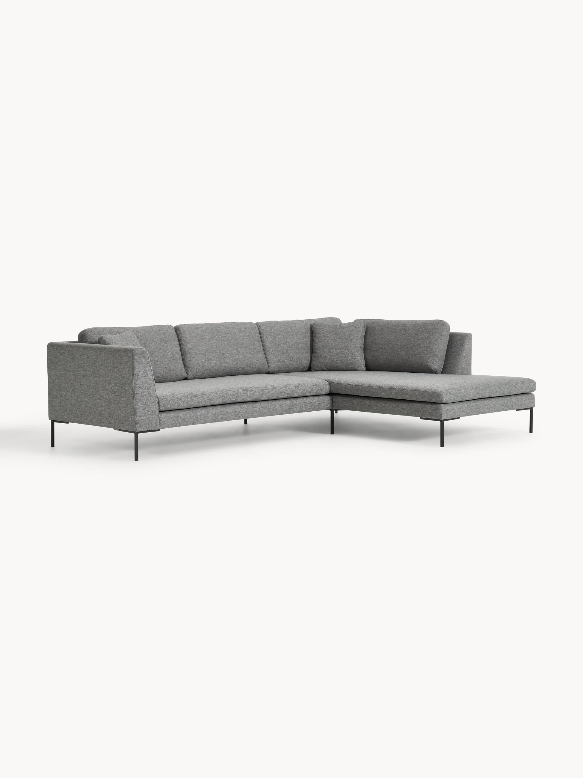 Lux Emma Corner Couch with Metal Legs