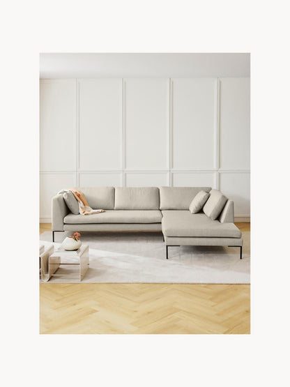 Lux Emma Corner Couch with Metal Legs