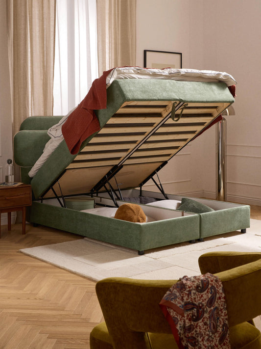 Lux Enrica Bed (Box Spring) with Storage