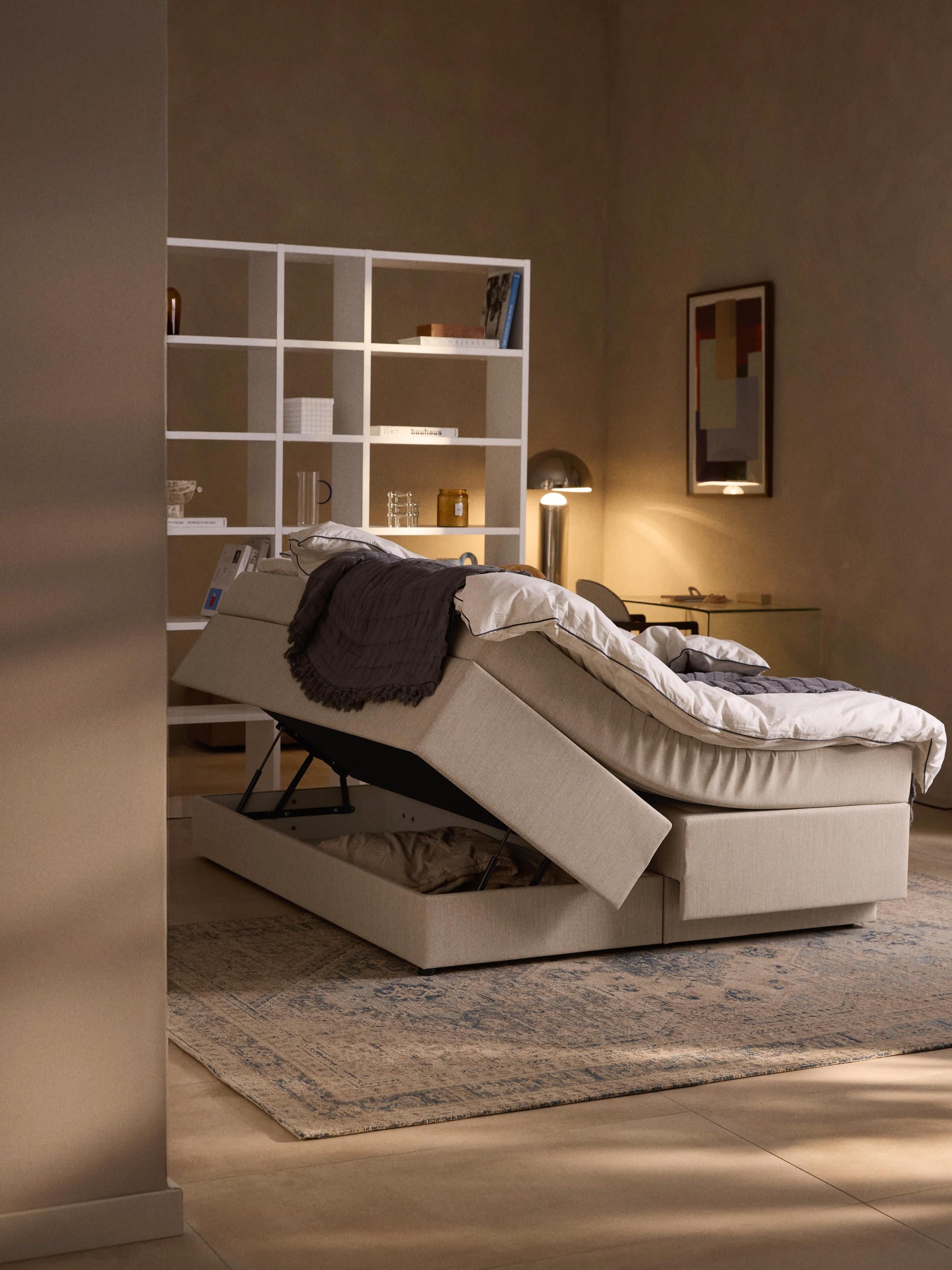 Lux Enya Bed (Box Spring) with Storage