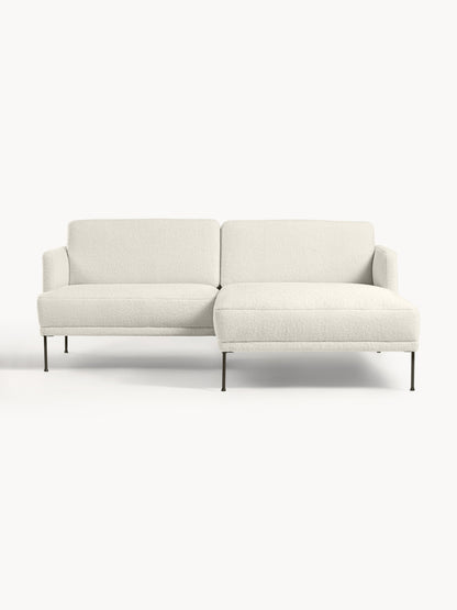 Lux Fluente Small Corner Couch in Teddy Fabric
