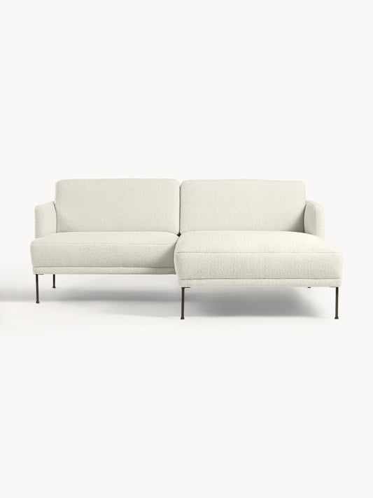 Lux Fluente Small Corner Couch in Teddy Fabric