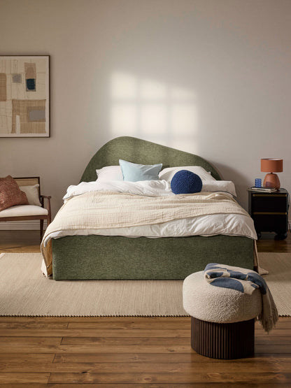 Lux Gary Bouclé Bed, Upholstered