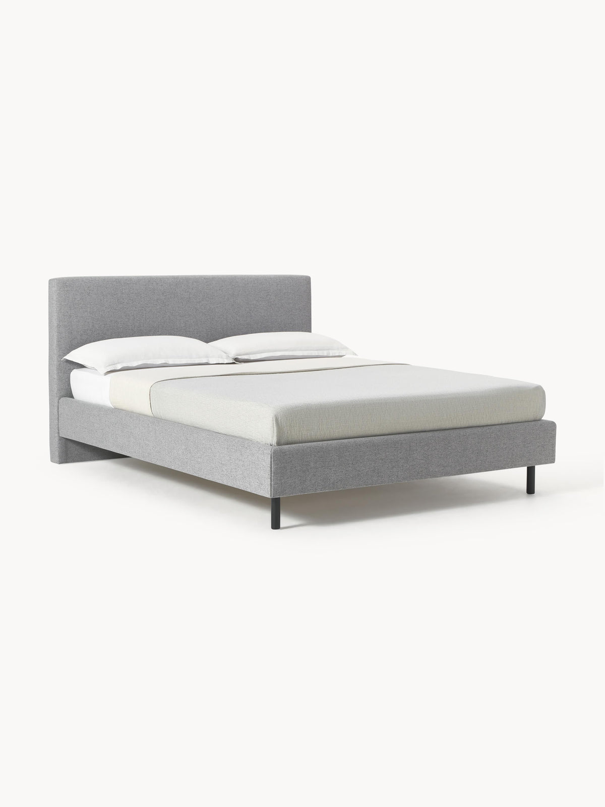 Lux Giulia Bed on Wooden Feet, Upholstered