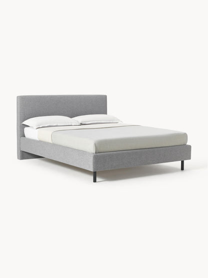 Lux Giulia Bed on Wooden Feet, Upholstered