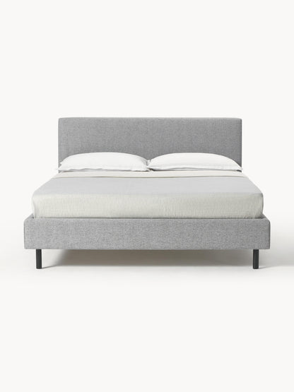Lux Giulia Bed on Wooden Feet, Upholstered