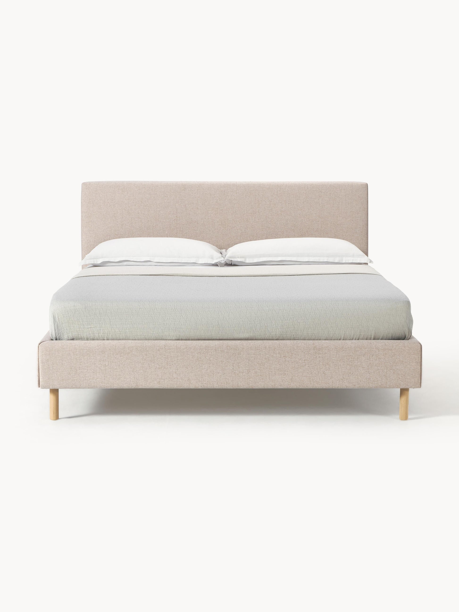 Lux Giulia Bed on Wooden Feet, Upholstered