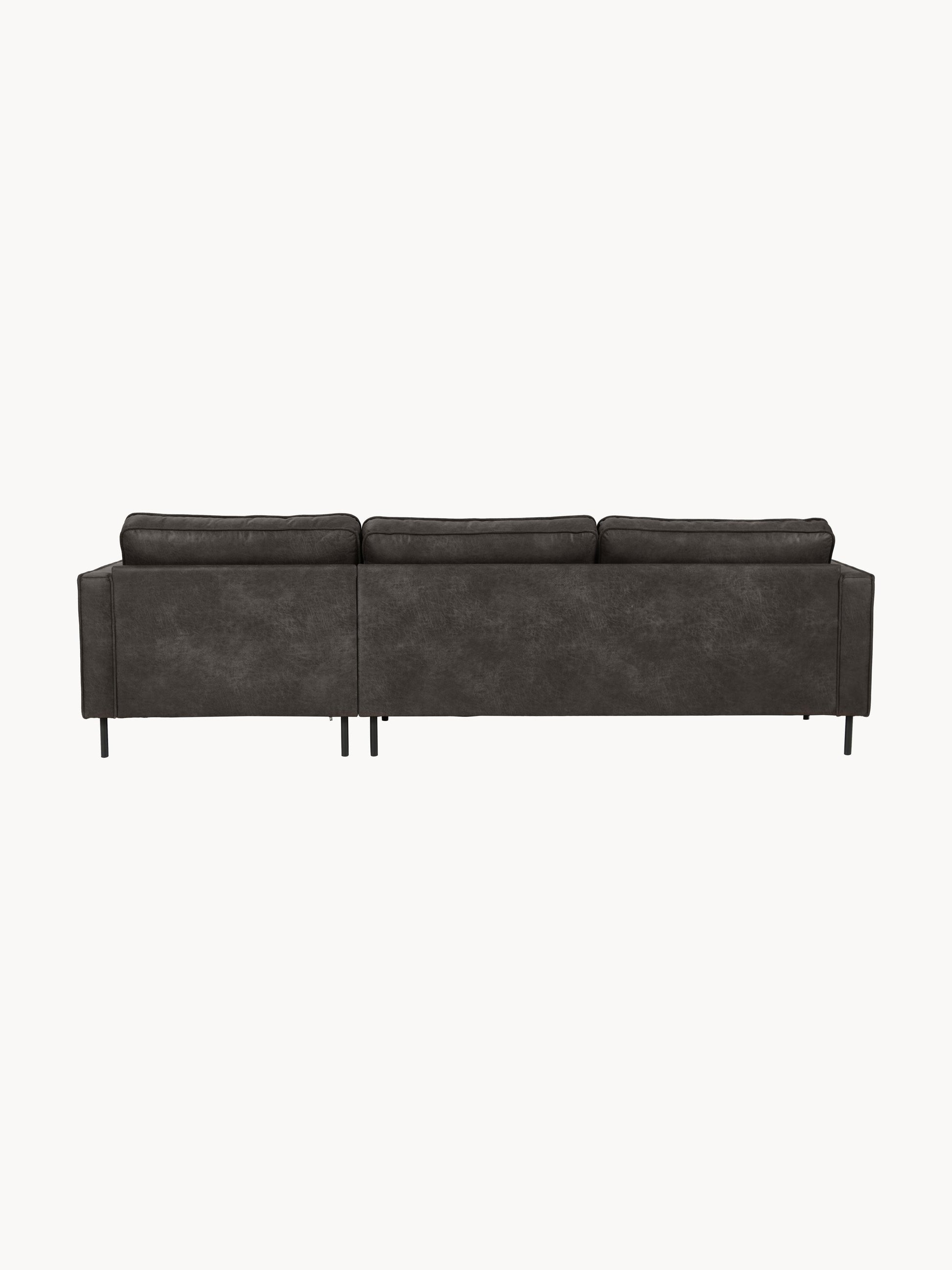 Lux Hunter Leather Corner Couch (3-Seater)