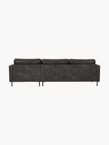 Lux Hunter Leather Corner Couch (3-Seater)