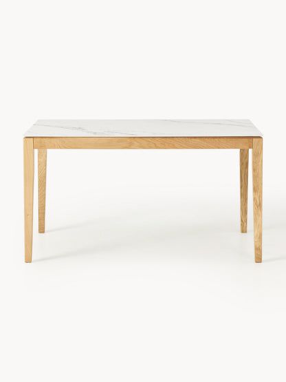 Lux Jackson Dining Table with Tabletop in Marble Look, Available in Various Sizes