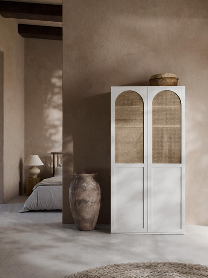 Lux Jeanne Modular Hinged-Door Wardrobe in Various Sizes, 100 cm Wide