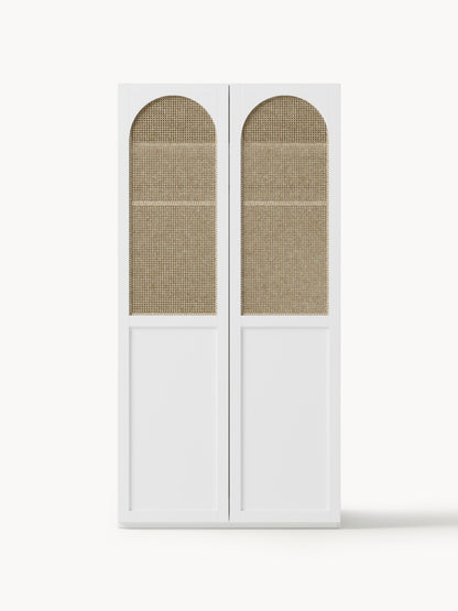 Lux Jeanne Modular Hinged-Door Wardrobe in Various Sizes, 100 cm Wide