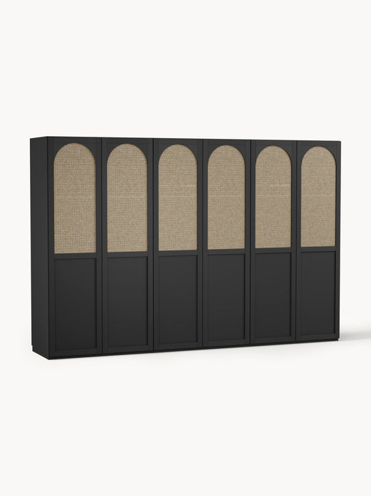 Lux Jeanne Modular Hinged-Door Wardrobe in Various Sizes, 300 cm Wide