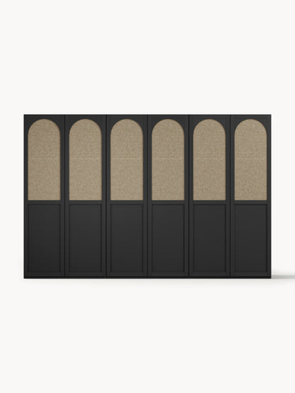Lux Jeanne Modular Hinged-Door Wardrobe in Various Sizes, 300 cm Wide