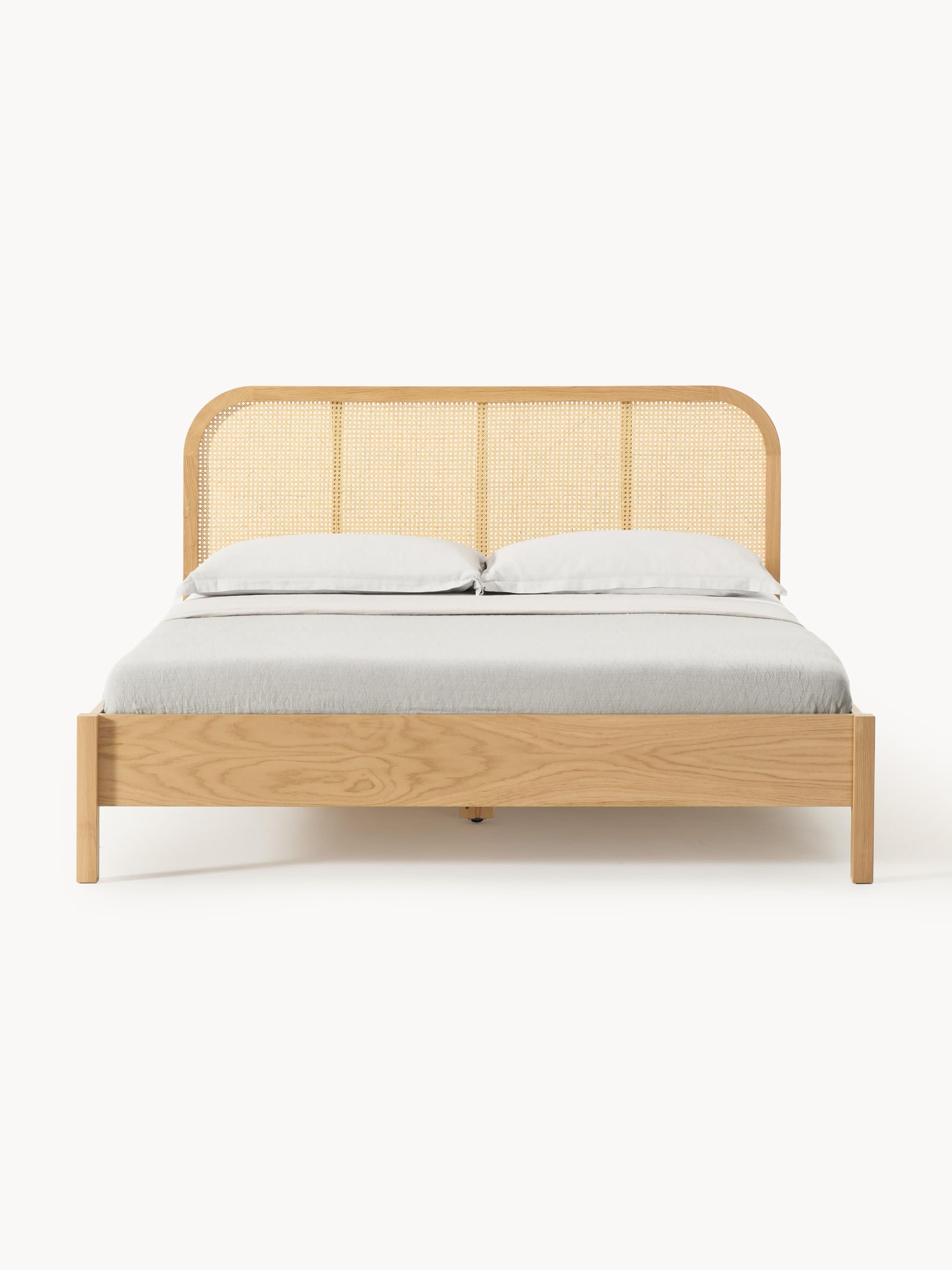 Lux Jones Timber Bed with Vienna Cane Headboard