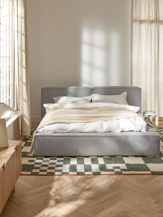 Lux Lennon Bouclé Bed, Upholstered