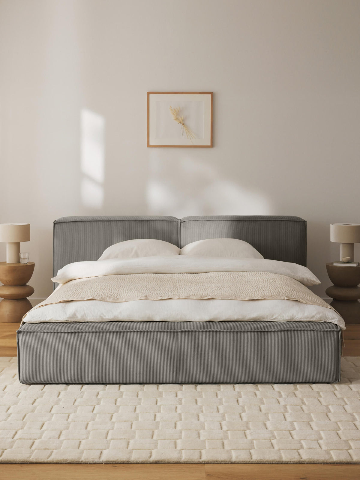 Lux Lennon Corduroy Bed, Upholstered