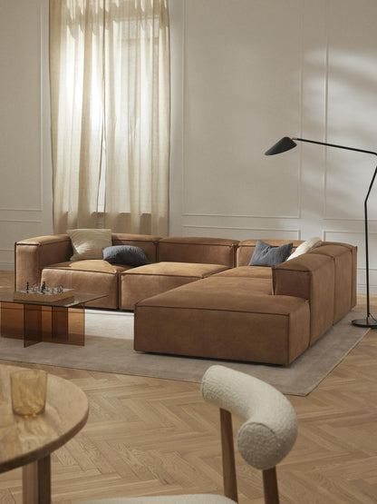 Lux Lennon Leather Ottoman Unit