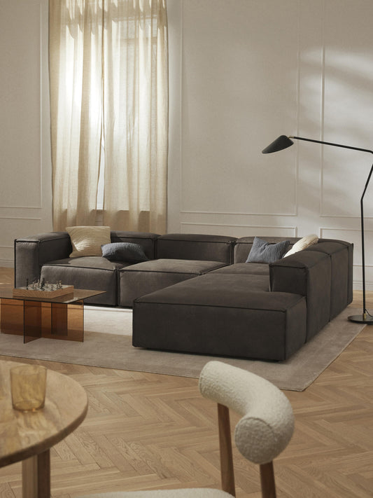 Lux Lennon Leather Ottoman Unit