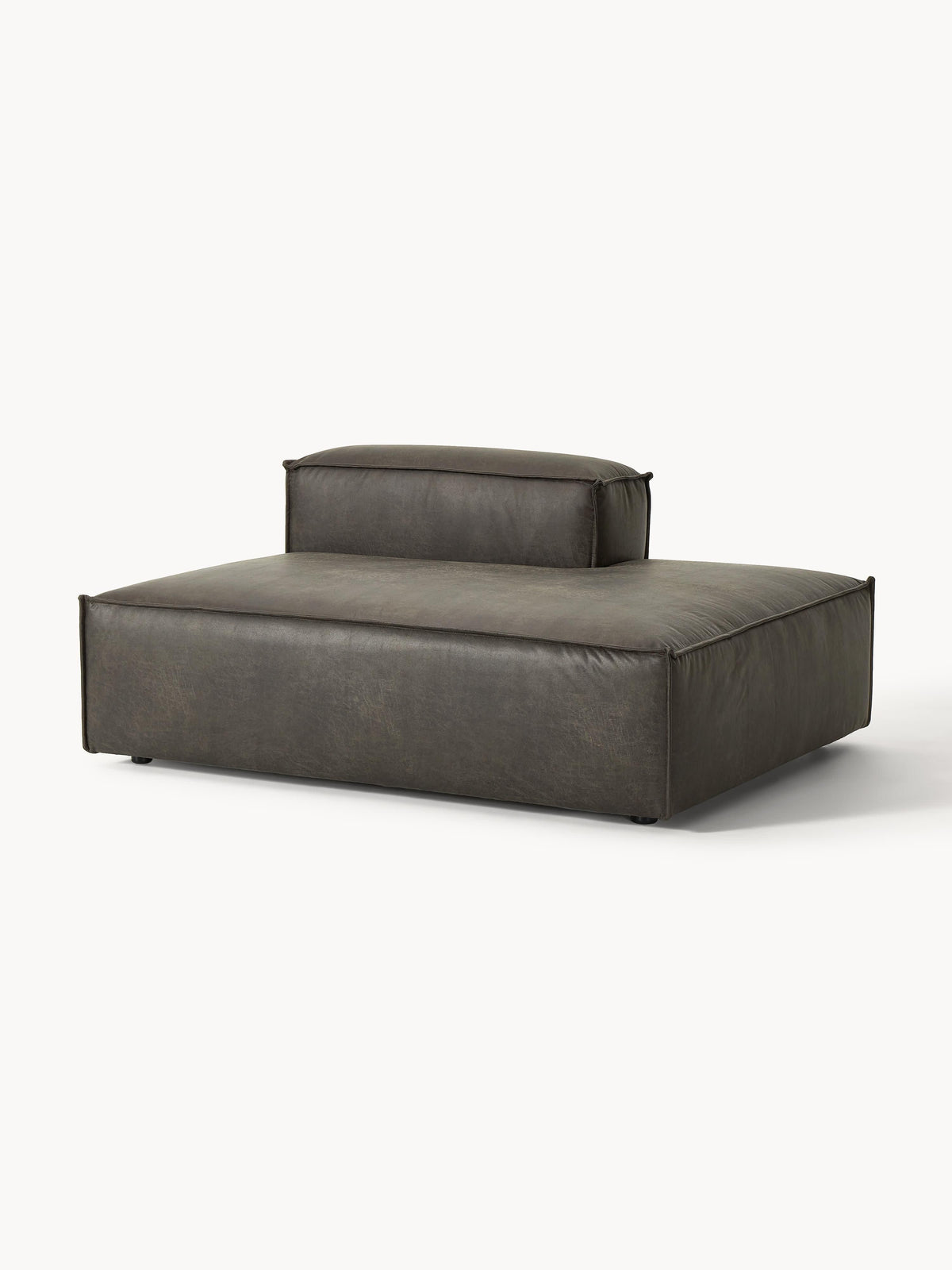 Lux Lennon Leather Ottoman Unit