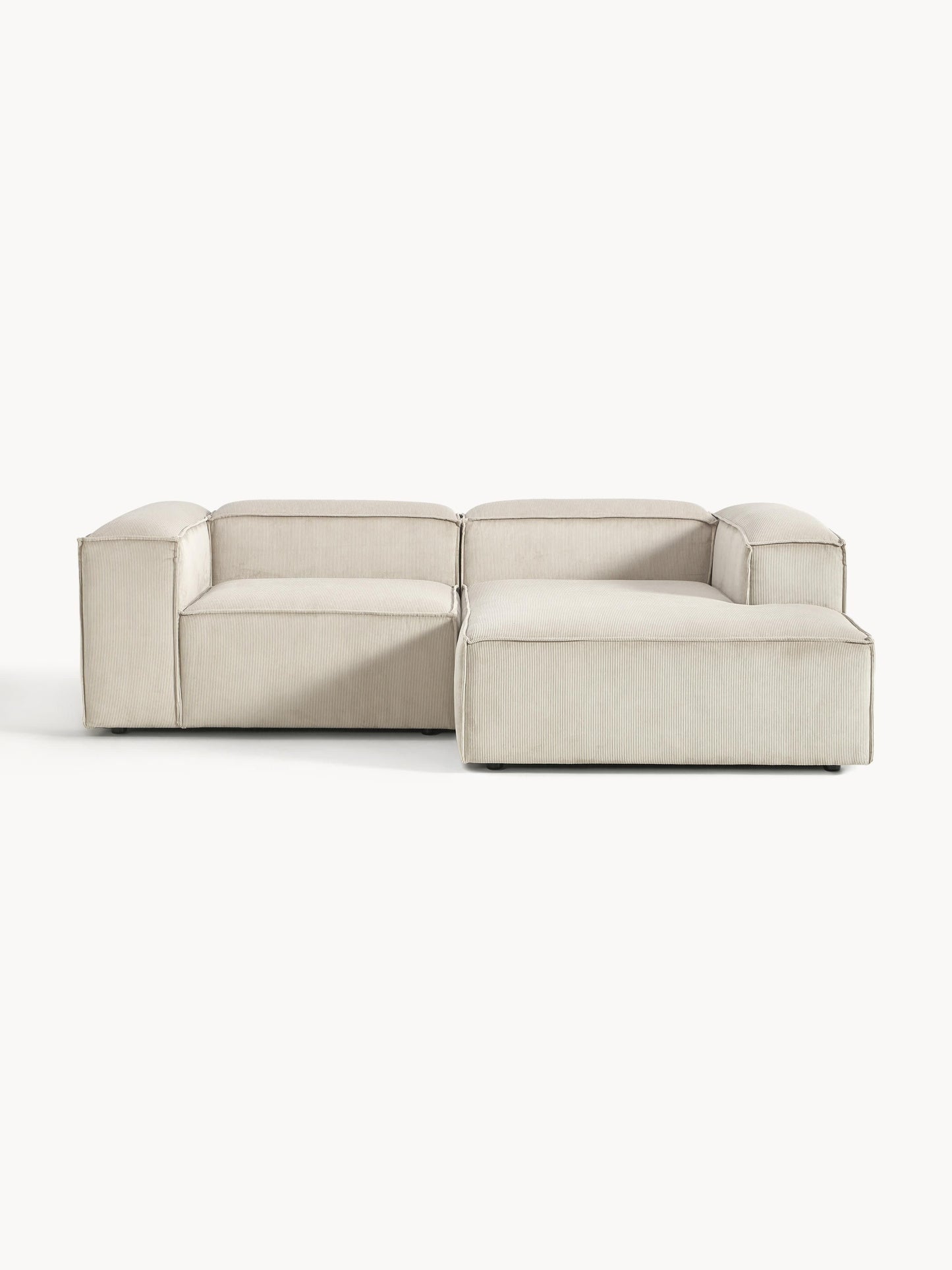 Lux Lennon Modular Corduroy Corner Couch (2-Seater)