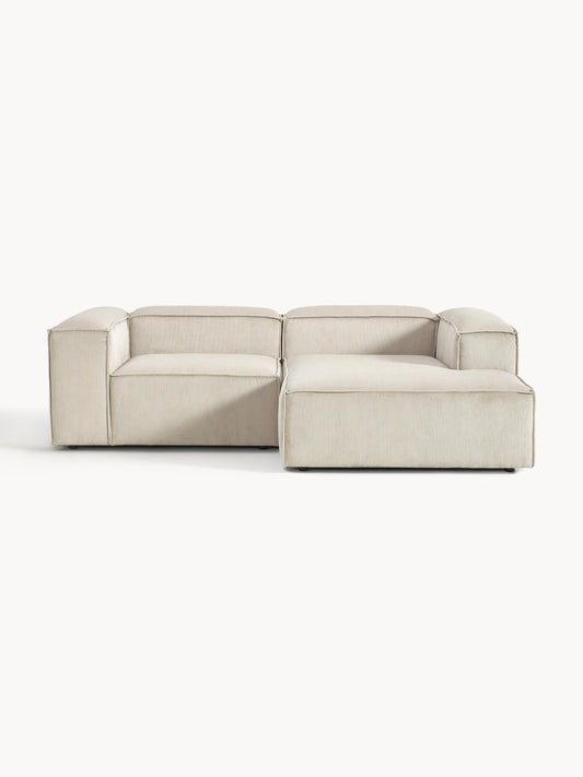 Lux Lennon Modular Corduroy Corner Couch (2-Seater)